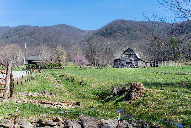 北卡罗莱纳州的乡村风景和附属建筑