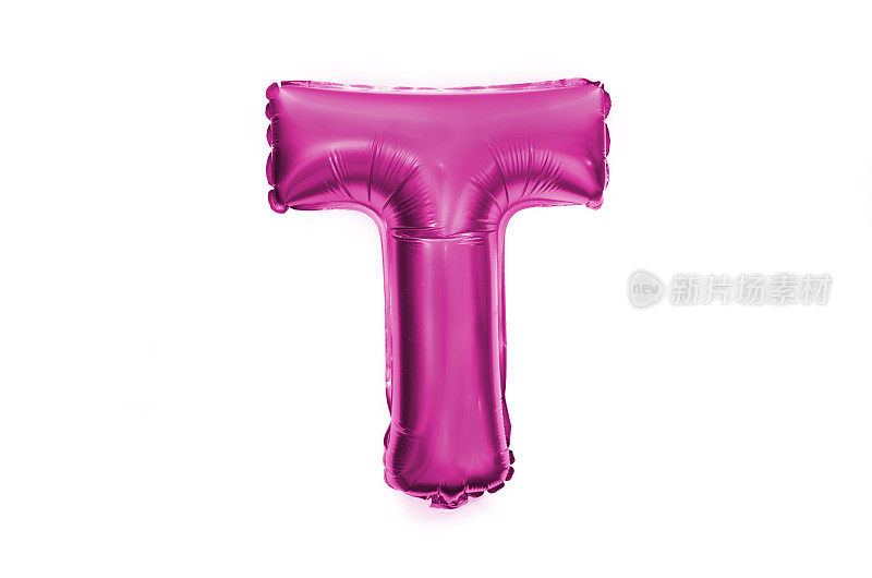 字母T是用粉红色的氦气球写的