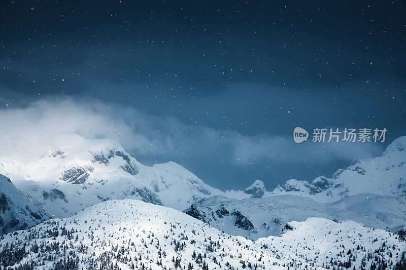 山上的雪