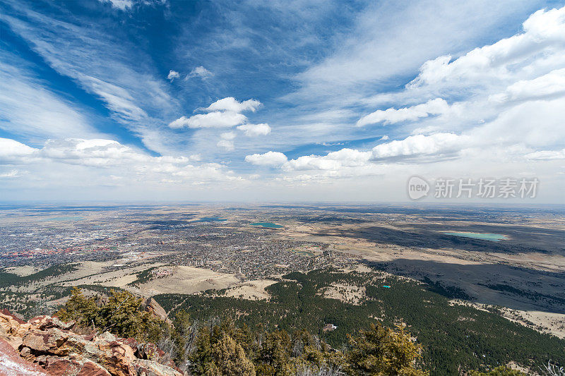 博尔德科罗拉多州从贝尔峰俯瞰