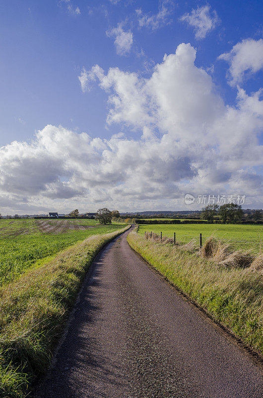 乡村道路，轨道，小径，小巷，景观，风景，柏油碎石路