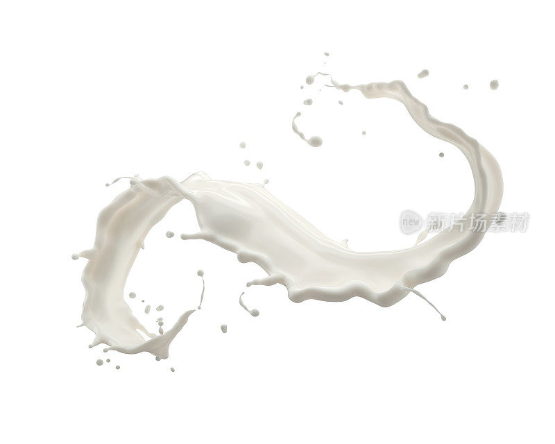 牛奶或酸奶飞溅