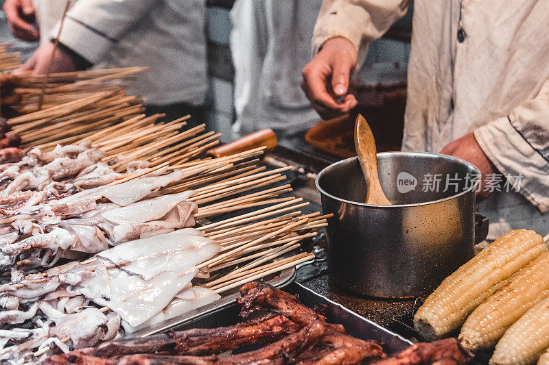北京菜市场的当地特产。