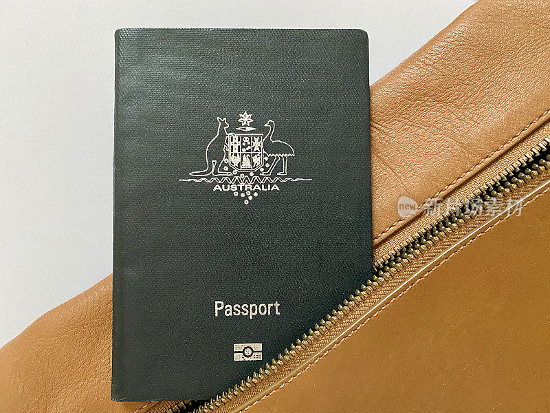 澳大利亚护照特写镜头