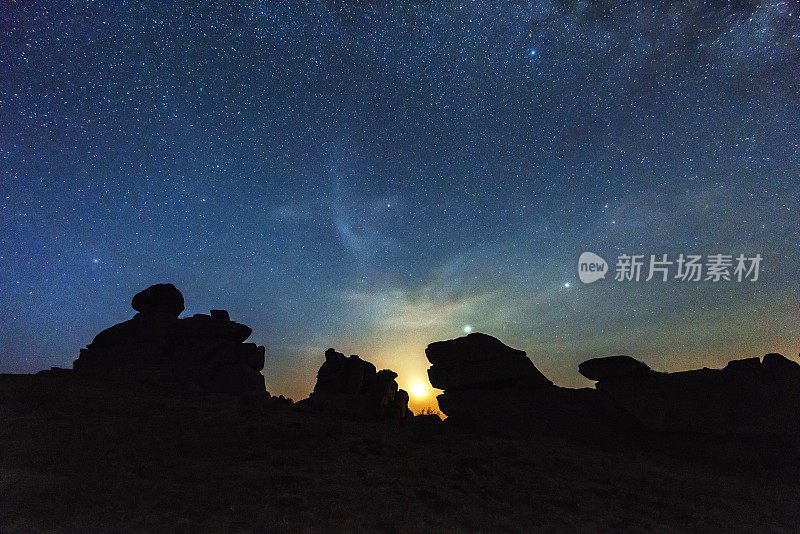 银河系在中国的冰山光束上
