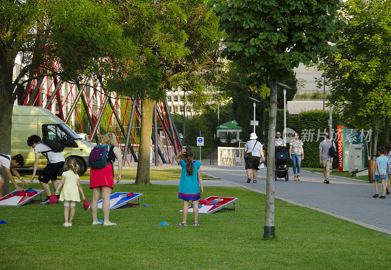 匈牙利布达佩斯千禧年城市公园的夏季星期六文化活动