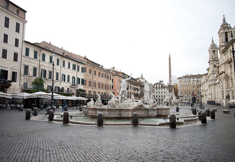 海王星喷泉，纳沃那广场，罗马。