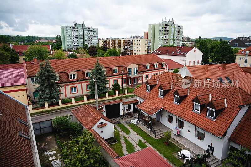 居住区欧式老建筑，匈牙利埃格尔市