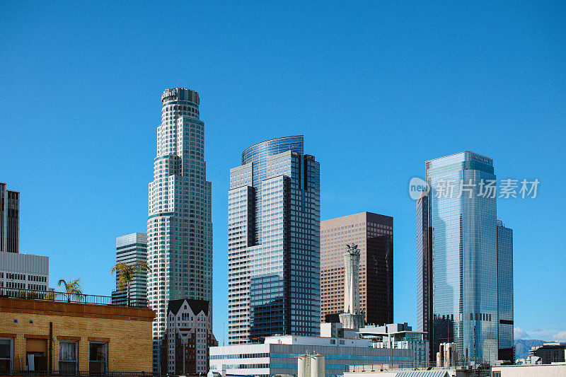 洛杉矶市中心的摩天大楼