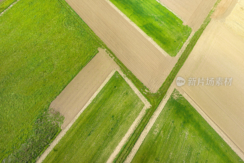 农业领域的抽象鸟瞰图