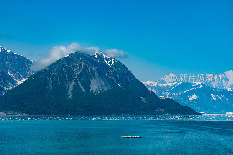 哈伯德冰川景观，阿拉斯加，美国