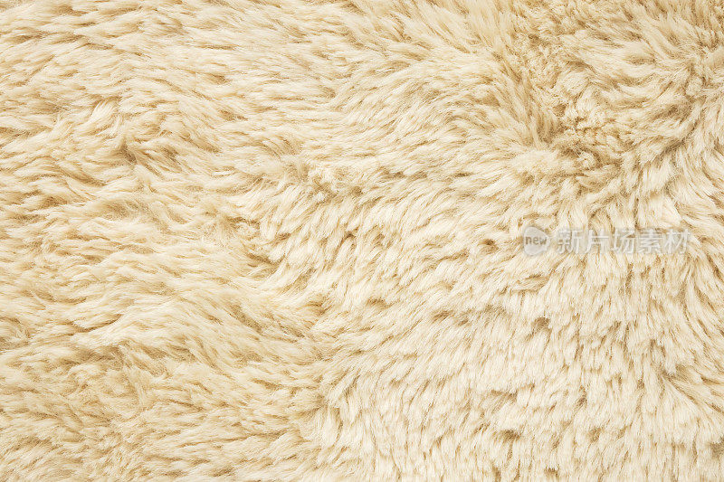棕色蓬松的毛皮织物羊毛纹理背景