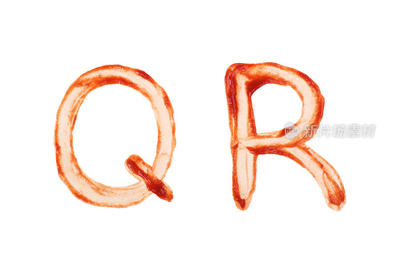 番茄酱字母Q和R