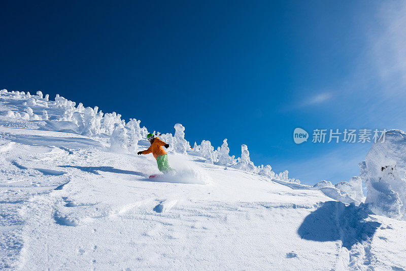 在revelstok山度假胜地骑粉