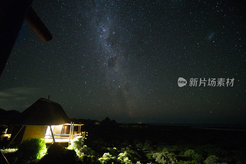 小木屋夜景，自然风光