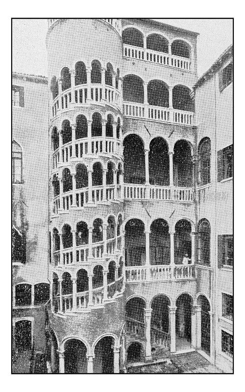 意大利古董点印照片:威尼斯，米内利宫殿