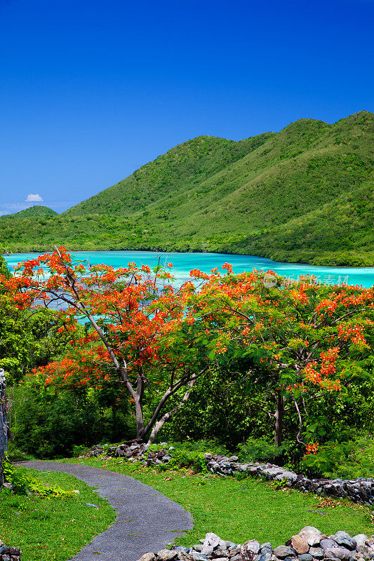 从安纳伯格遗址到伦斯特湾，圣约翰，USVI