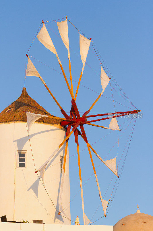 圣托里尼岛伊亚岛的风车