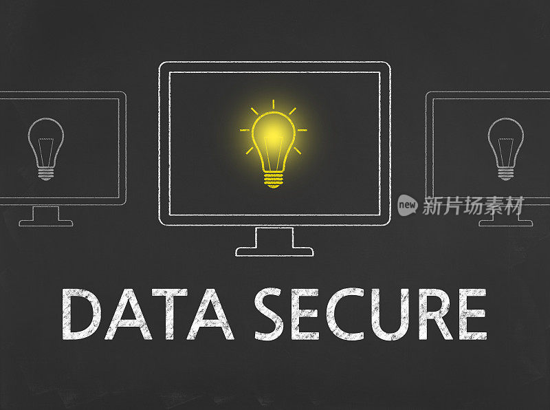 数据安全-商业黑板背景
