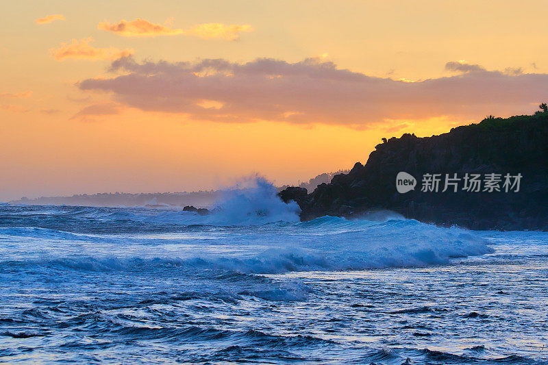 格兰德安斯海滩日落-留尼汪岛