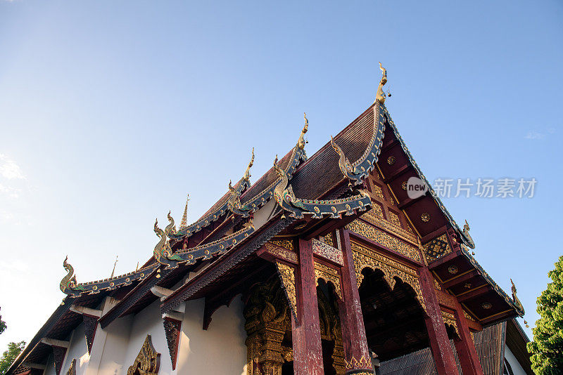 泰国清迈的兰纳风格寺庙