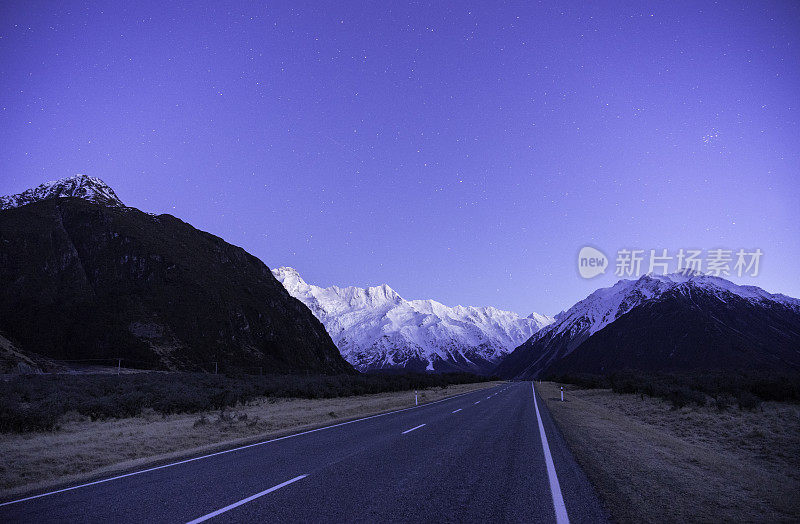 新西兰库克山之夜之路