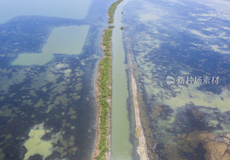 湖泊鸟瞰图