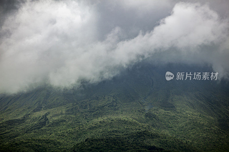 阿雷纳尔火山特写，哥斯达黎加