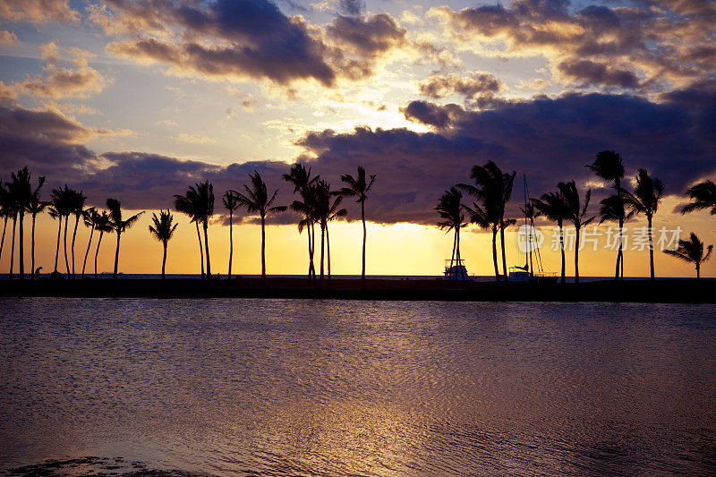 ʻAnaehoʻ奥马鲁海滩在Waikoloa，大岛夏威夷