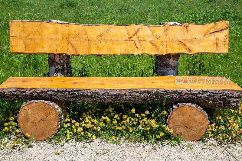 树干上的木凳