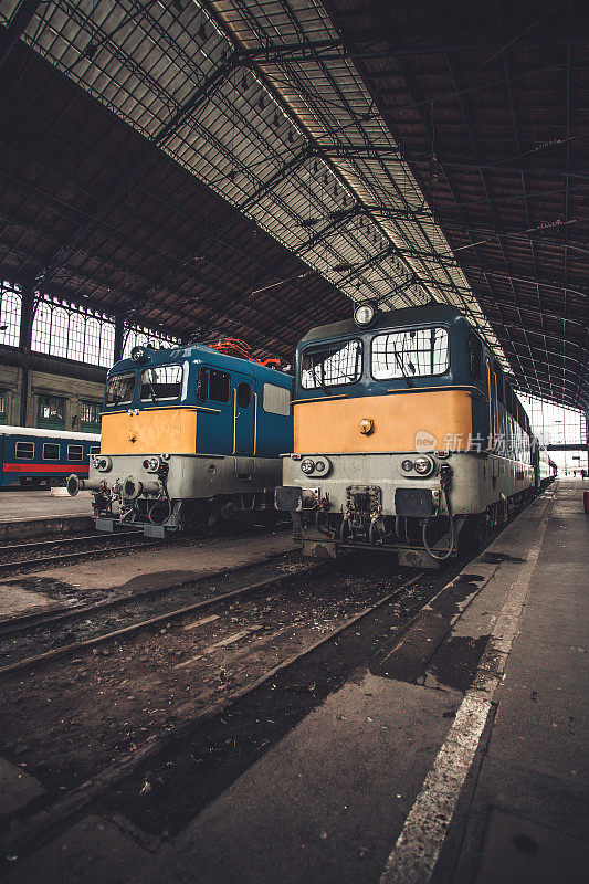 布达佩斯火车站的旧火车