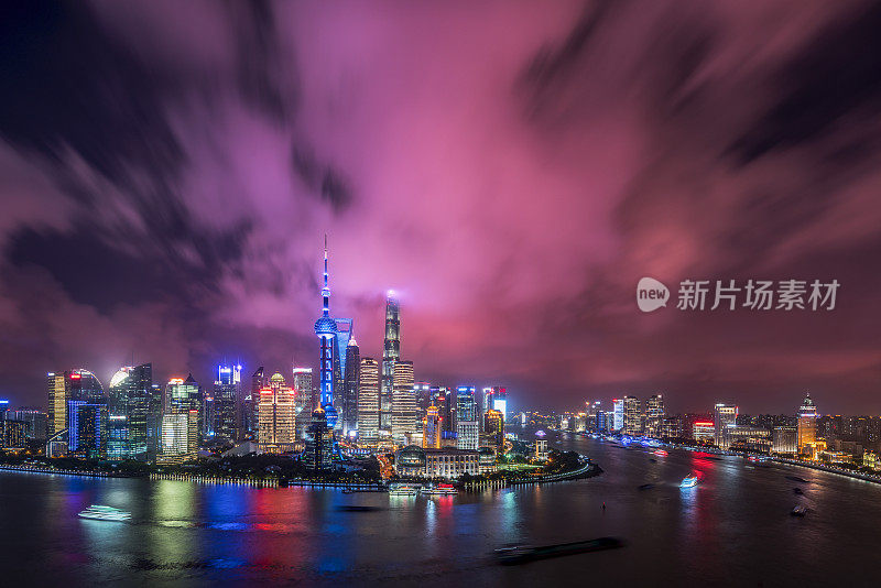 现代上海的天际线