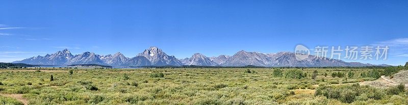 大提顿国家公园在怀俄明州，美国-全景