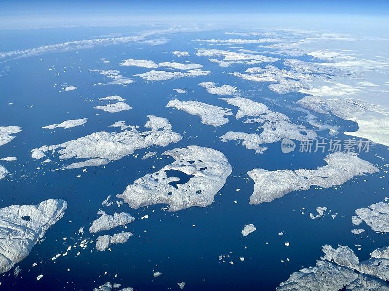 格陵兰岛航拍照片