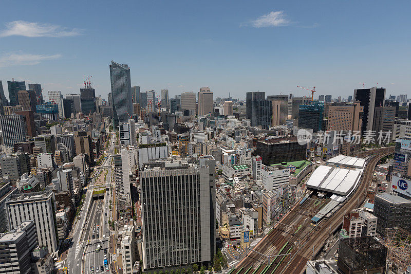 日本的东京天际线。