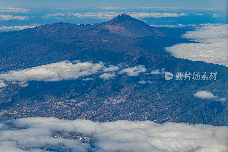 特内里费岛和泰德火山鸟瞰图，西班牙