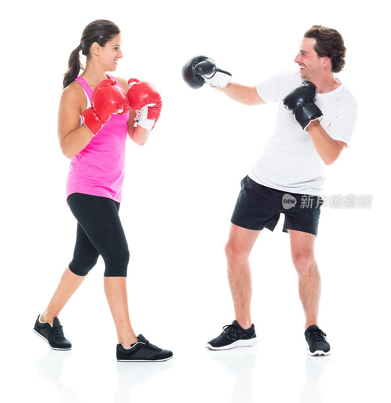 女人和男人拳击