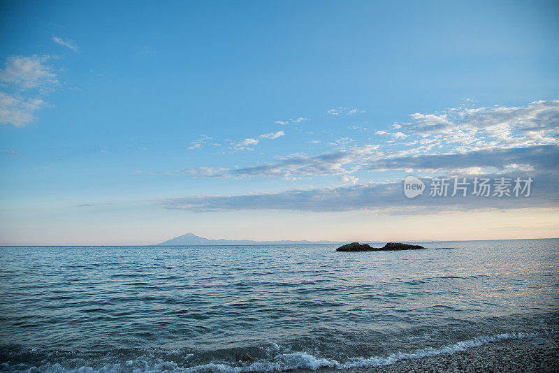 令人惊叹的海景，爱琴海，萨索斯，希腊。