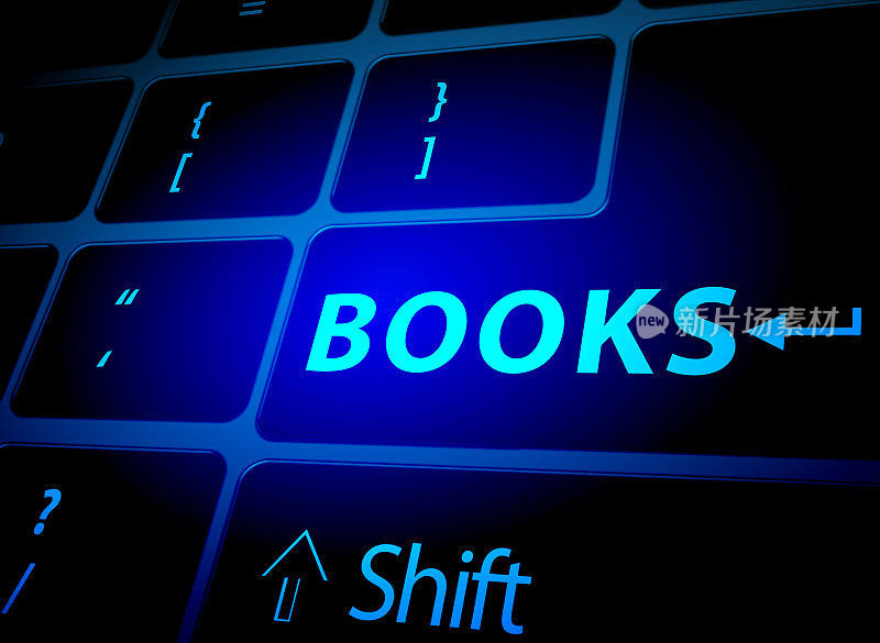 电脑键盘上的书籍按钮