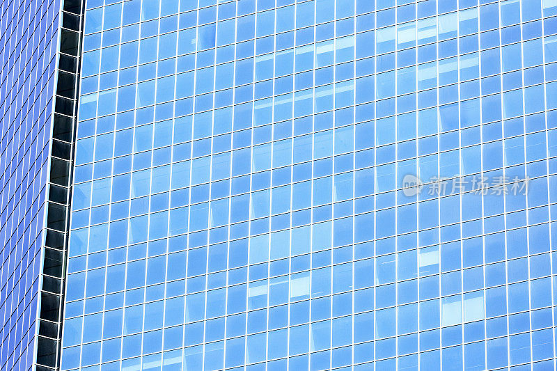 摩天楼玻璃墙，抽象背景与复制空间