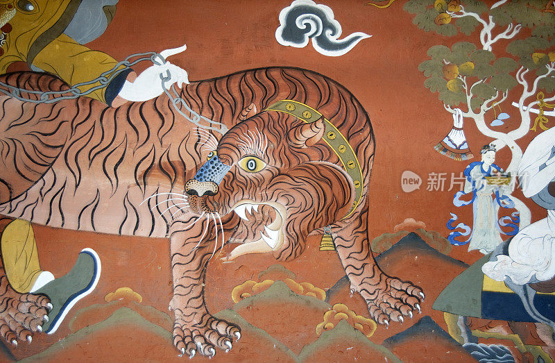 宗教壁画帕罗宗，不丹