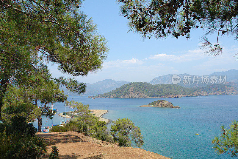 帆船在Gocek,土耳其