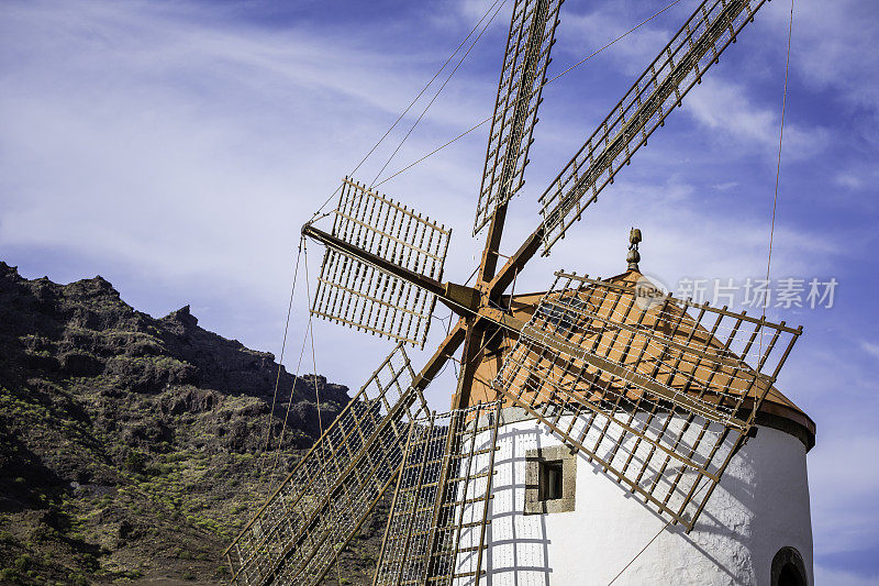 大加那利岛的古老风车