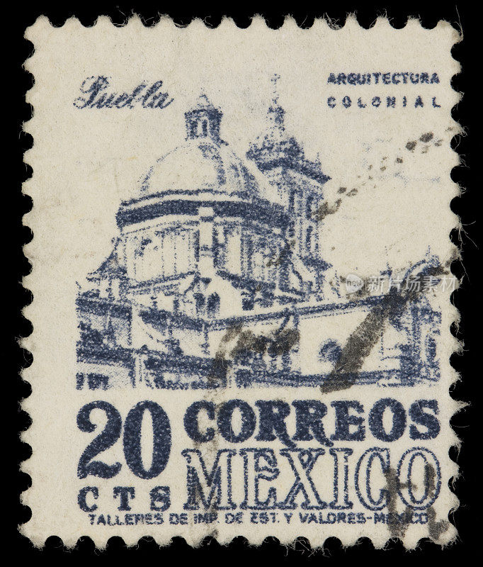 墨西哥普埃布拉大教堂邮票
