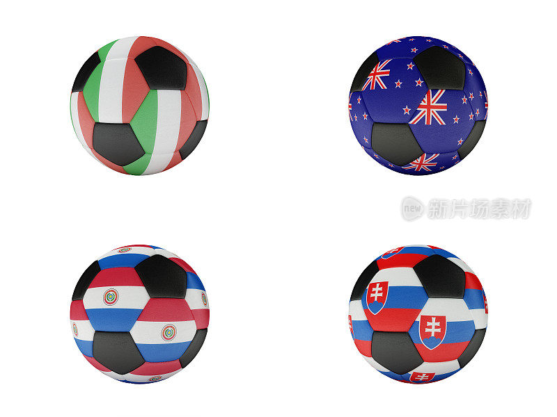 足球世界杯F组球与旗帜