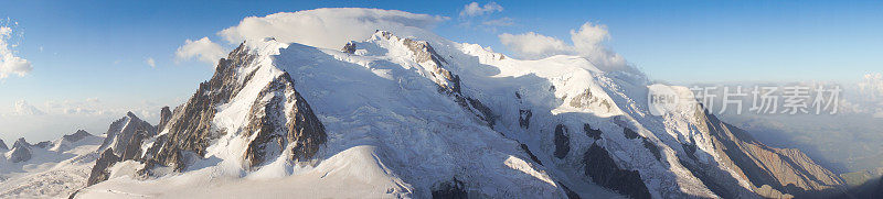 勃朗峰一览法国阿尔卑斯山