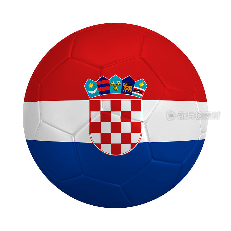克罗地亚国旗颜色的足球