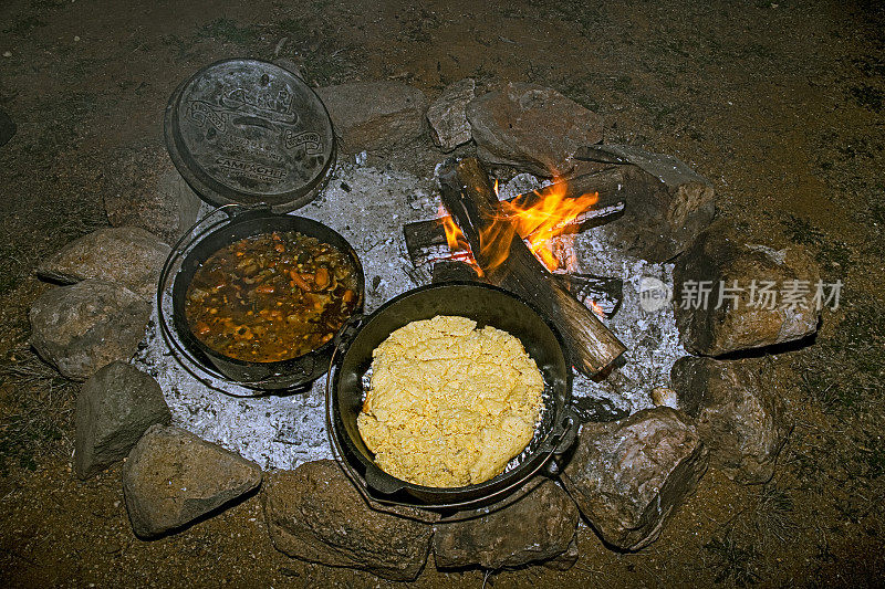 篝火做饭