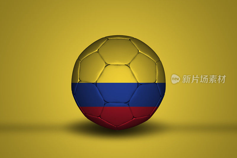 足球，带有哥伦比亚国旗的足球