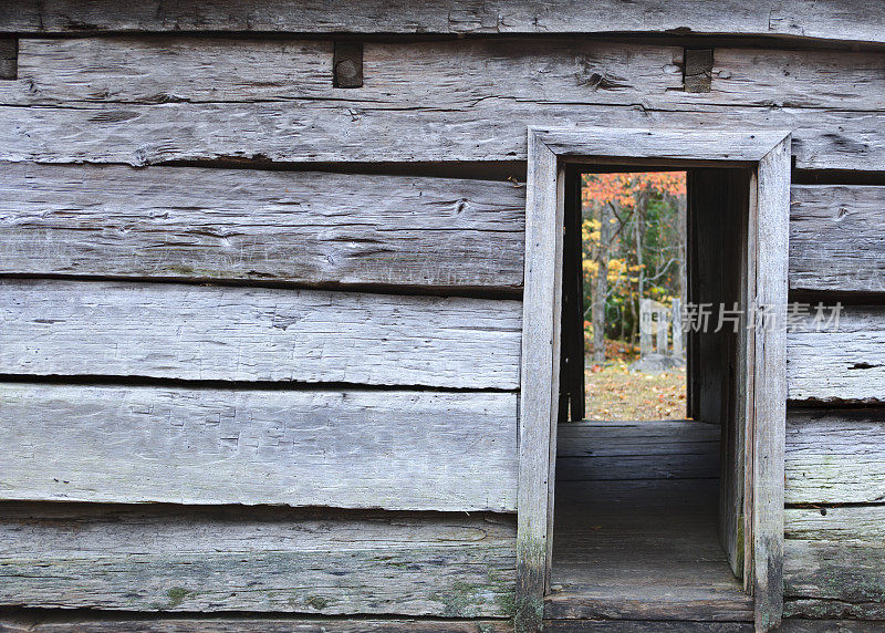 大烟山先锋小屋的特写